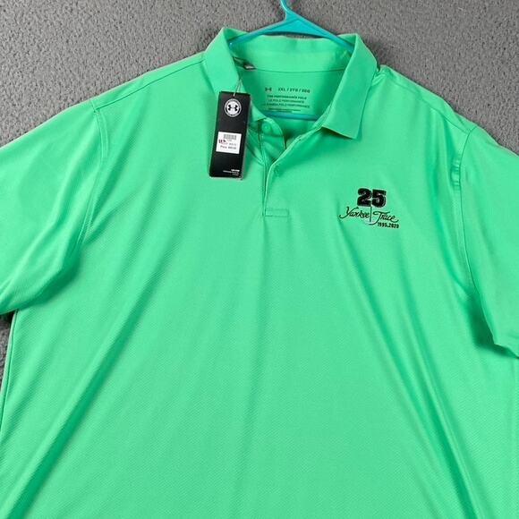 Under Armour Performance Polo Men's 2XL Green Yankee Trace 25th Anniversary New - Picture 2 of 12
